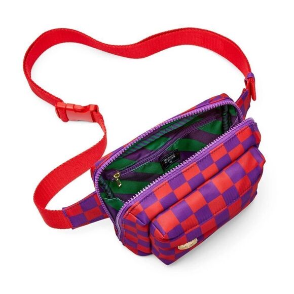 Rowing Blazers Handbags - Rowing Blazers x Target Checkered Red and Purple Belt Bag NWT